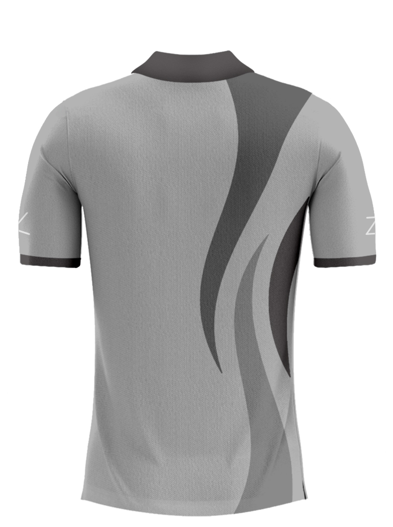 Cricket Jersey design Black and Grey with Red Effect